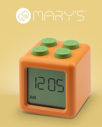 Budzik Klocek pomarańczowy